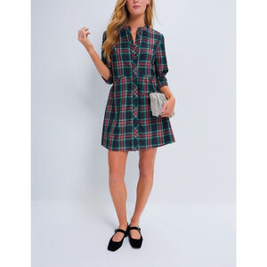 Tuckernuck Plaid Mini Dress - Green and Red